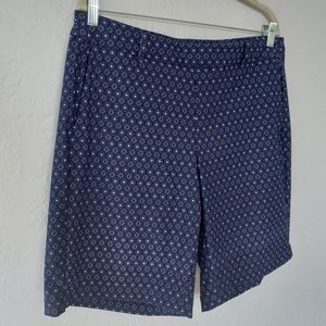 Spanx Sunshine 10" Bermuda Shorts Blue Printed sz.L
